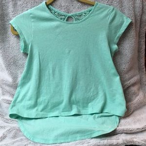Stylish green lace T-shirt